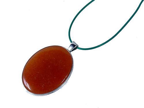30x40mm Red Aventurine Oval Cabochon Pendant 3mm thick [y723as]