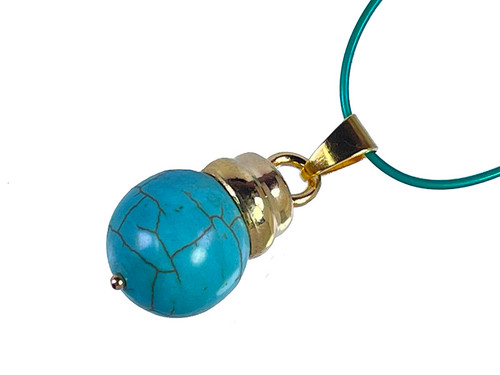 18x30mm Turquoise Ball Pendant [y647-d21]