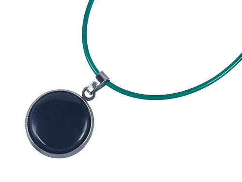 16mm Black Onyx Round Cabochon Pendant [y724es]