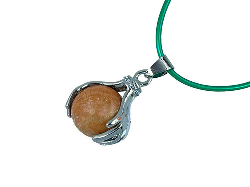 25mm Lucky Hand Pendant With 12mm Tiger Jasper Ball [y848-a28]