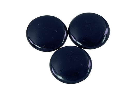 16mm Black Onyx Round Cabochon 5pcs. 2.5mm Thick [y724e]