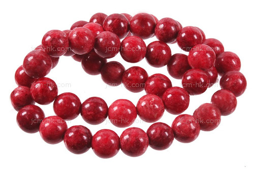 10mm Red Sesame  Agate Round Beads 15.5" dyed [10g4r]