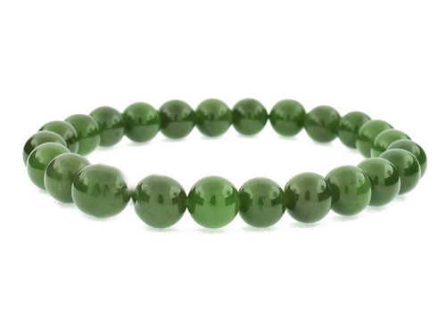 10mm BC Color Jade Elastic Bracelet 7.5" dyed [b4c48]