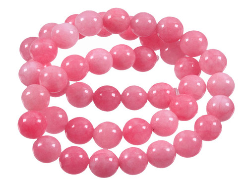 10mm Pink Ice Quartz Round Beads 15.5" dyed [10r19u]