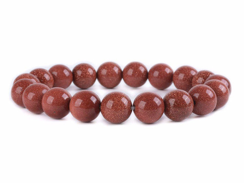 10mm Goldstone Elastic Bracelet 7.5" synthetic [b4b96]