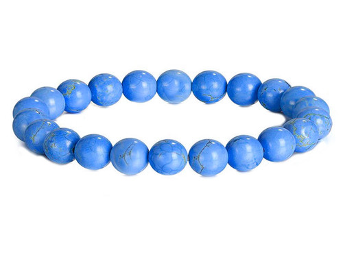 6mm Lapis Magnesite Elastic Bracelet 7.5" [b2tl]