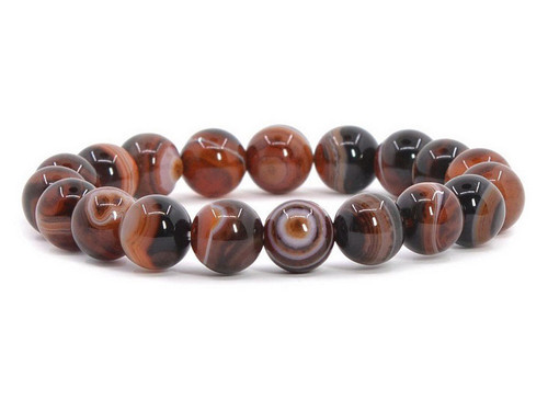 6mm Agate Elastic Bracelet 7.5" natural [b2d30]