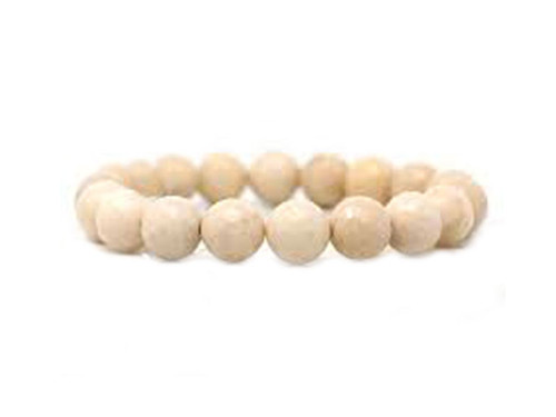 8mm River Fossil Elastic Bracelet 7.5" natural [b3c34]