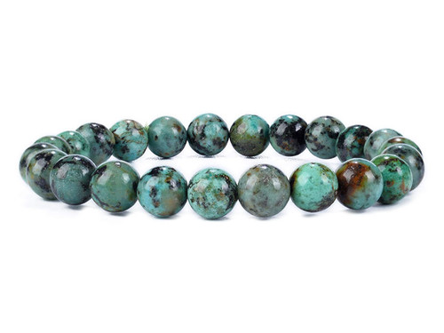 8mm Africa Turquoise Elastic Bracelet 7.5" natural [b3r65]