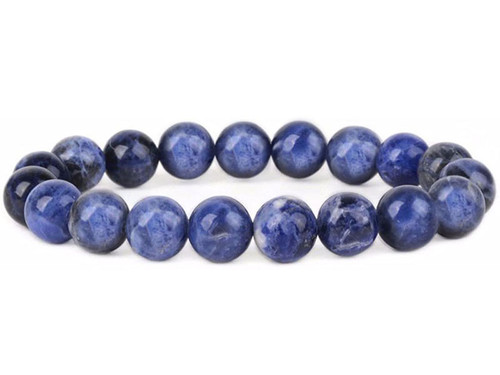 4mm Dark Sodalite Elastic Bracelet 7.5" natural [b1r25]