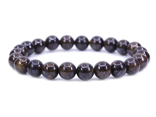 8mm Bronzite Elastic Bracelet 7.5" natural [b3r72]