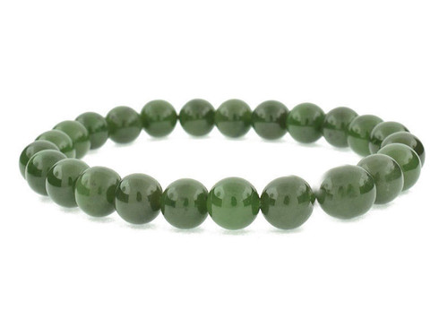 10mm Matte BC Color Jade Elastic Bracelet 7.5" dyed [b4c48m]