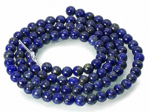 4mm Lapis Lazuli Round Beads 15.5" dyed [4M3]