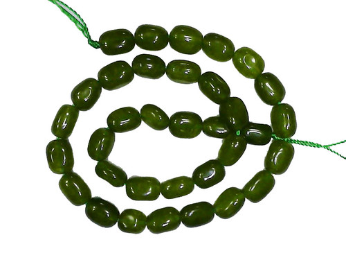 8x10mm B.C. Jade Pebble Beads 15.5" dyed[h20n]