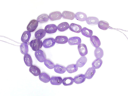 8x10mm Amethyst Pebble Beads 15.5" dyed[h20d]