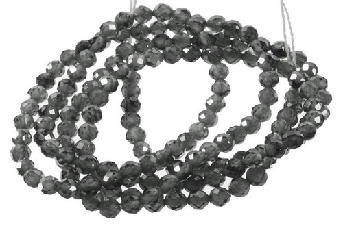 2mm Gray Cyrstal Glass Faceted Beads 15.5" 230-250pcs. [u22a]