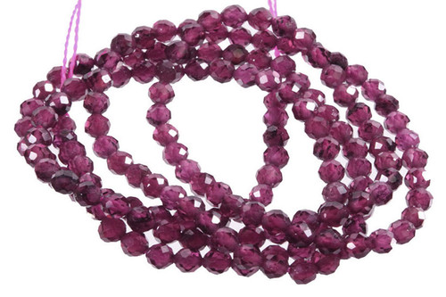 2mm Rose Cyrstal Glass Faceted Beads 15.5" 230-250pcs. [u22m]