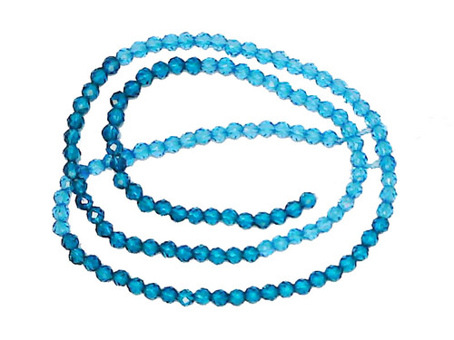 3mm Mix Turquoise Cyrstal Glass Faceted Beads 15.5" 140-150pcs. [u23xt]