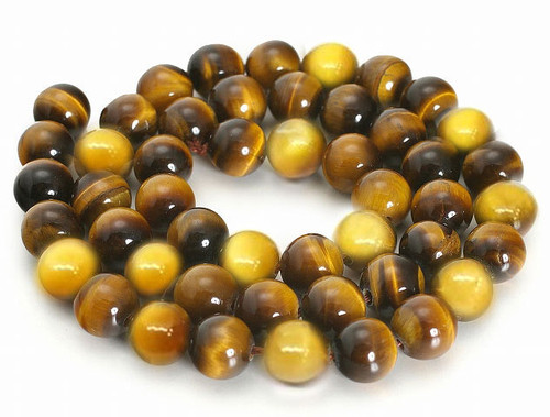 6mm Golden & Honey Tiger Eye Round Beads 15.5" heated [6gyh]