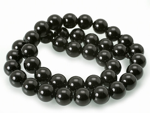 12mm Onyx Obsidian Round Beads 15.5" [12b65]