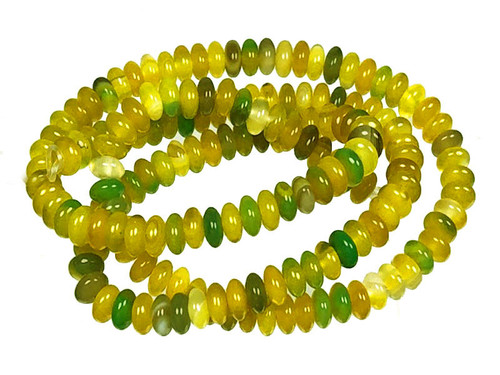 4mm Mix Gemstone Rondelle Beads 15.5" natural [s641]