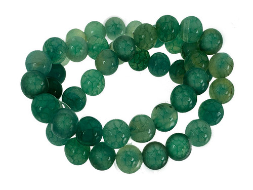 6mm Green Spider Agate Round Beads 15.5"  [6f43]