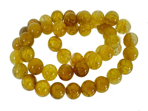 8mm Golden Spider Agate Round Beads 15.5"  [8f48]