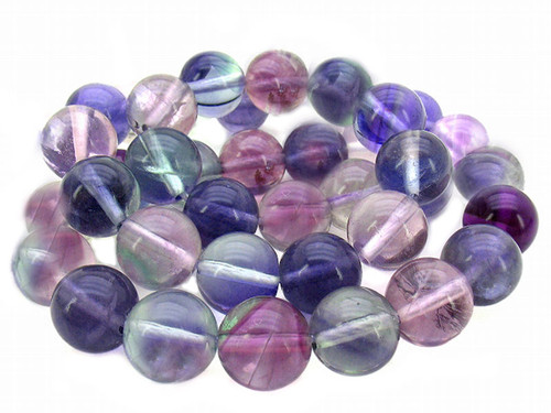 10mm Purple Fluorite Round Beads 15.5" [10b8]