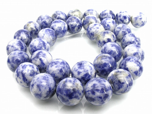 12mm Denim Lapis Round Beads 15.5" natural [12b27]