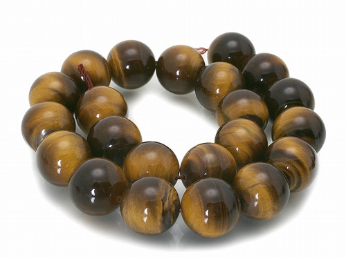 12mm Tiger Eye Round Beads 15.5", A Grade natural [12d2a]