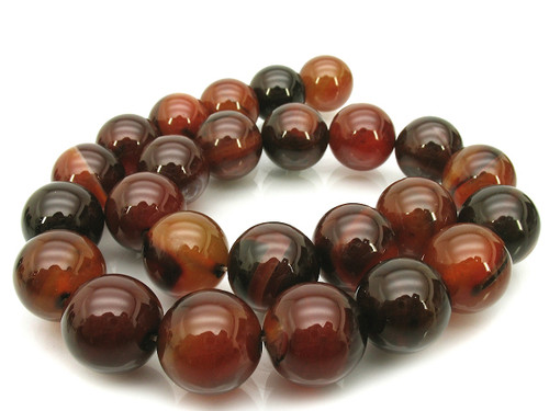 12mm Agate Round Beads 15.5" natural [12d30]