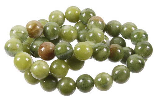 12mm Nephrite Jade Round Beads 15.5" natural [12a18]