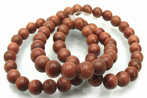 12mm Goldstone Round Beads 15.5" synthetic [12b96]