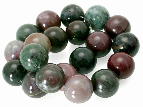 12mm Blood Agate Round Beads 15.5" natural [12d1]