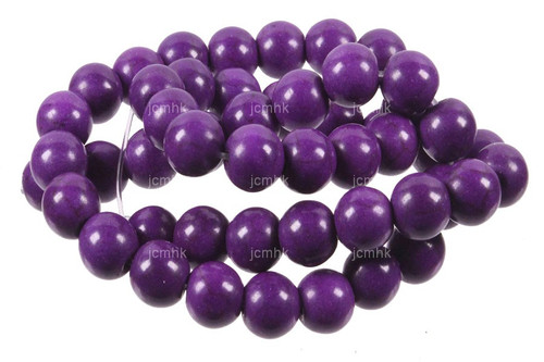 12mm Purple Magnesite Round Beads 15.5" [12tp]