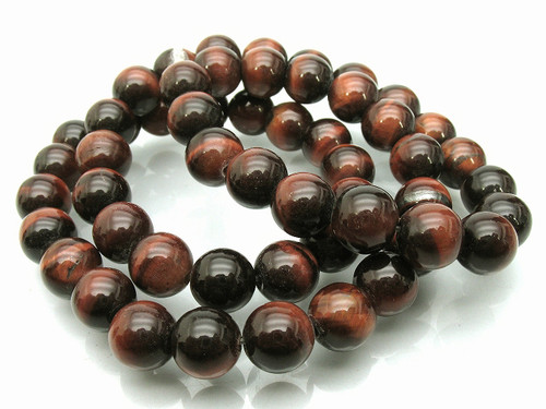 12mm Red Tiger Eye Round Beads 15.5" natural [12d6]