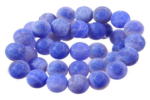 12mm Blue Spider Agate Round Beads 15.5" dyed [12f31b]