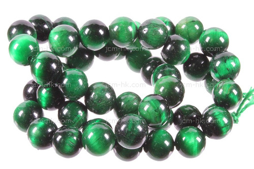 12mm Green Tiger Eye Round Beads 15.5" dyed [12g3g]