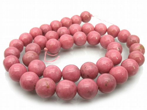 12mm Pink Rhodonite Round Beads 15.5" natural [12r15]