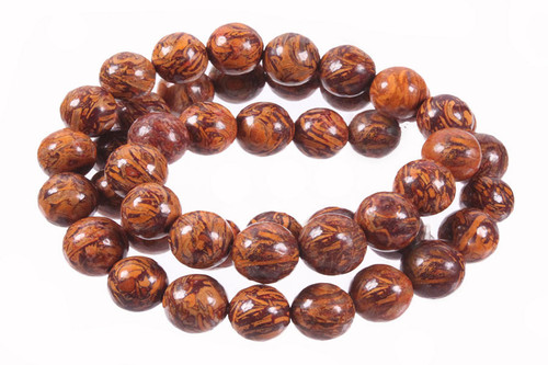 12mm Elephant Skin Jasper round beads 15.5" natural [12r16]