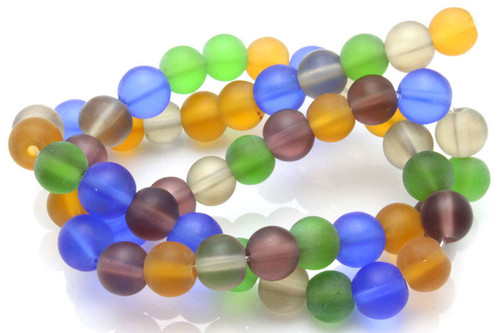 12mm Mix Dark Quartz Round Beads 15.5" dyed [12x11]