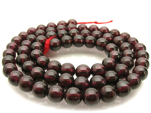 14mm Garnet Round Beads 15.5" natural [14m2]