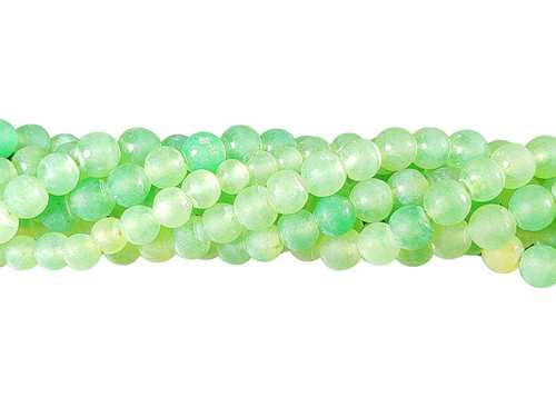 3mm Matte Green Quartz Round Beads 14.5-15.5" natural [s378em]