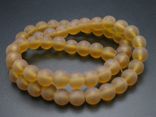 4mm Matte Topaz Round Beads 15.5" synthetic [4a7m]
