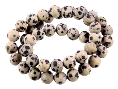 4mm Matte Dalmatian Jasper Round Beads 15.5" natural [4b23m]