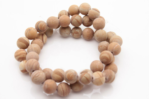 4mm Matte Picture Jasper Round Beads 15.5" natural [4b26m]