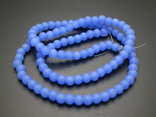 4mm Matte Chalcedony Round Beads 15.5" synthetic [4a65m]