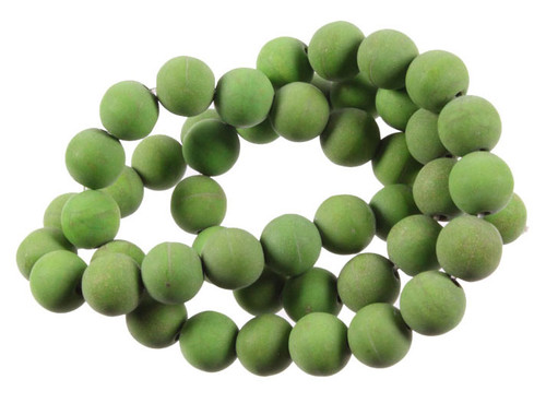 4mm Matte Green Magnesite Round Beads 15.5" [4tgm]