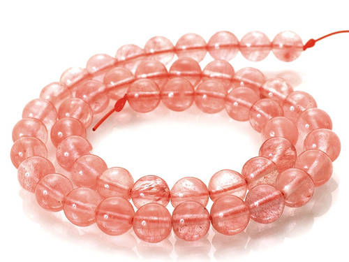 4mm Cherry Quartz Round Beads 15.5" synthetic [4a41]