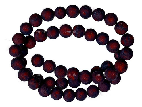 6mm Matte Poppy Jasper Round Beads 15.5" natural [6b22m]